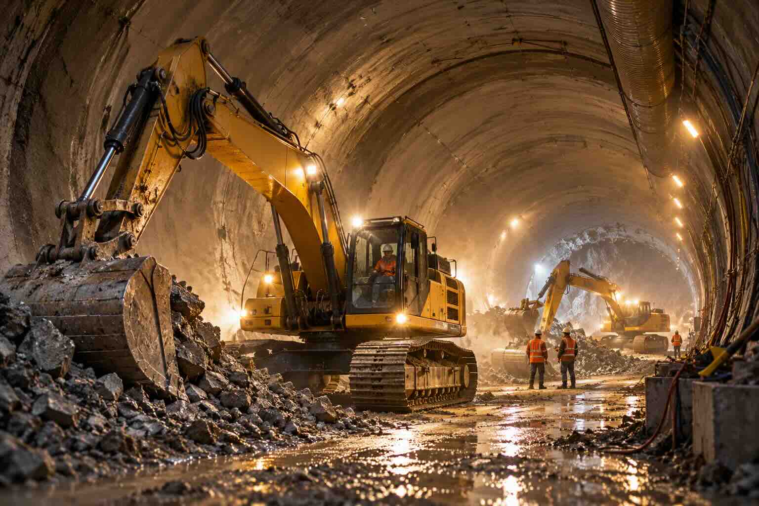 Équipements de chantier pour galeries et tunnels