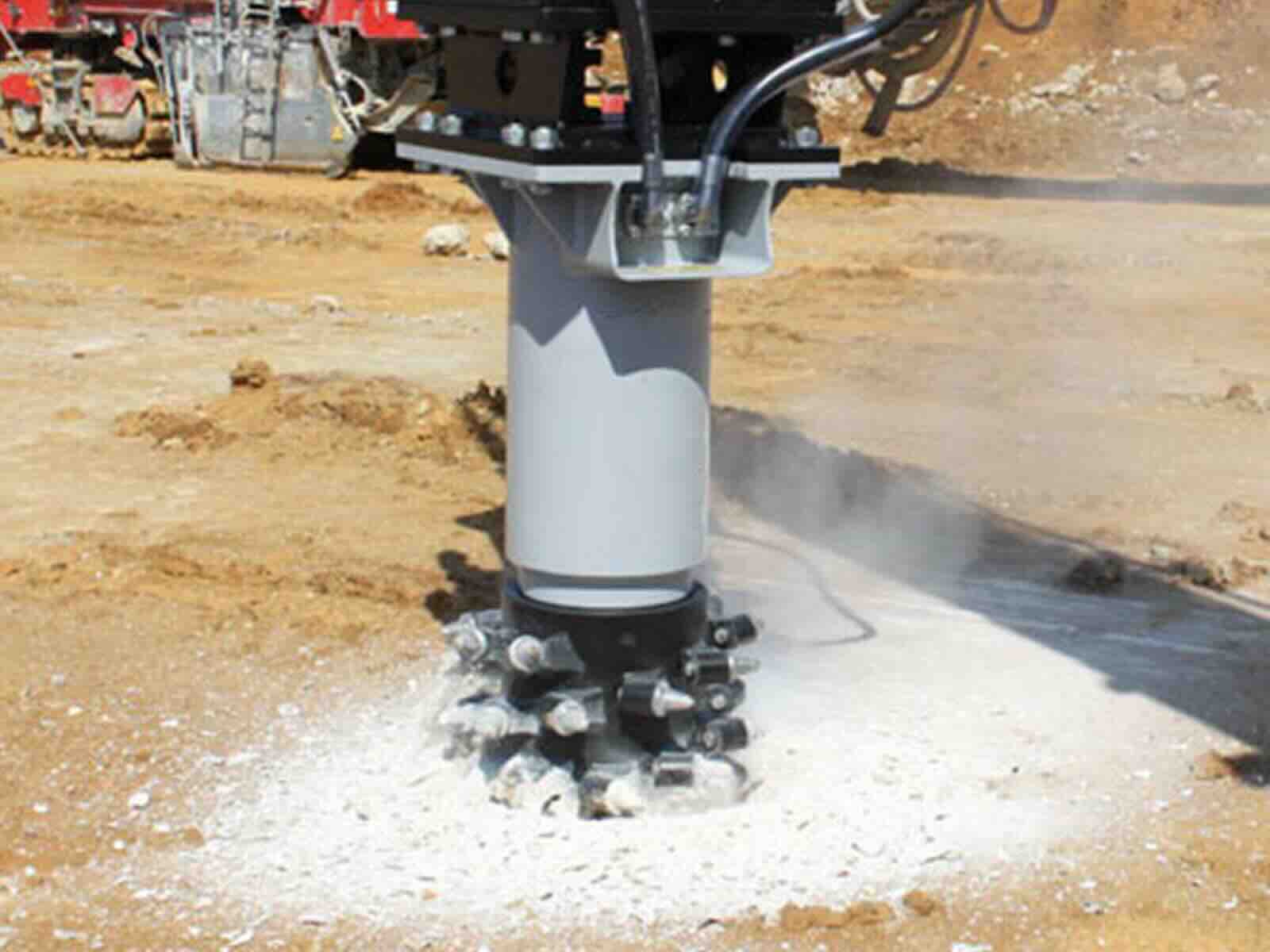 Fraise longitudinale rotative Série AX sur chantier